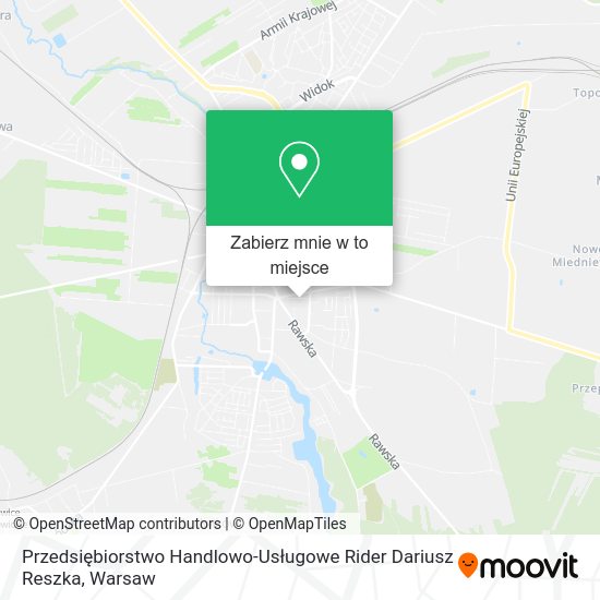 Mapa Przedsiębiorstwo Handlowo-Usługowe Rider Dariusz Reszka