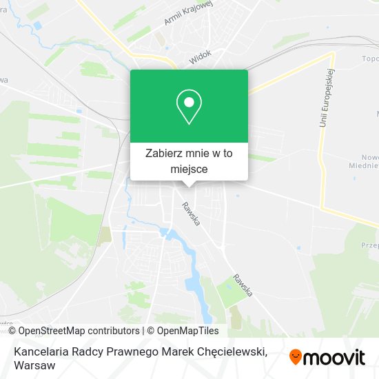 Mapa Kancelaria Radcy Prawnego Marek Chęcielewski