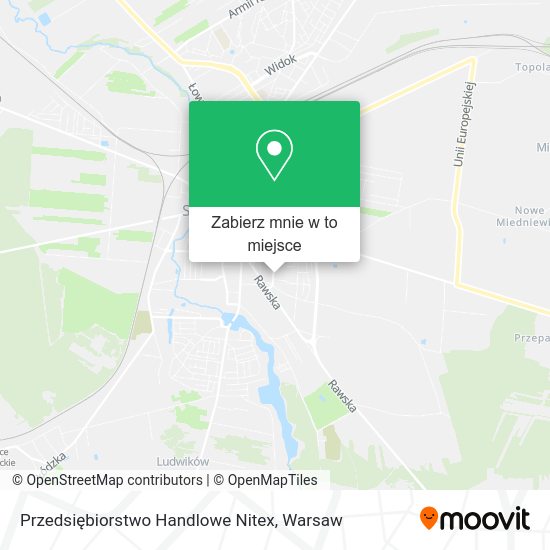 Mapa Przedsiębiorstwo Handlowe Nitex