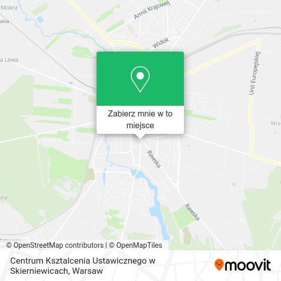 Mapa Centrum Ksztalcenia Ustawicznego w Skierniewicach