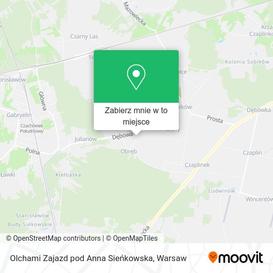 Mapa Olchami Zajazd pod Anna Sieńkowska