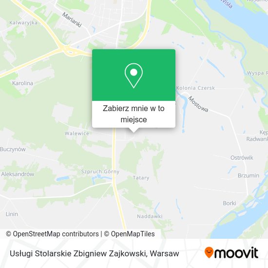 Mapa Usługi Stolarskie Zbigniew Zajkowski