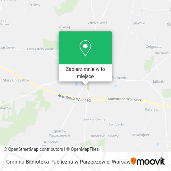 Mapa Gminna Biblioteka Publiczna w Parzęczewie