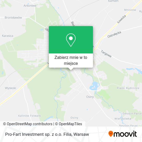 Mapa Pro-Fart Investment sp. z o.o. Filia