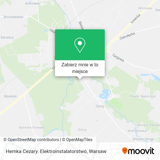 Mapa Hemka Cezary. Elektroinstalatorstwo