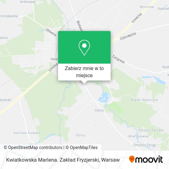 Mapa Kwiatkowska Marlena. Zakład Fryzjerski