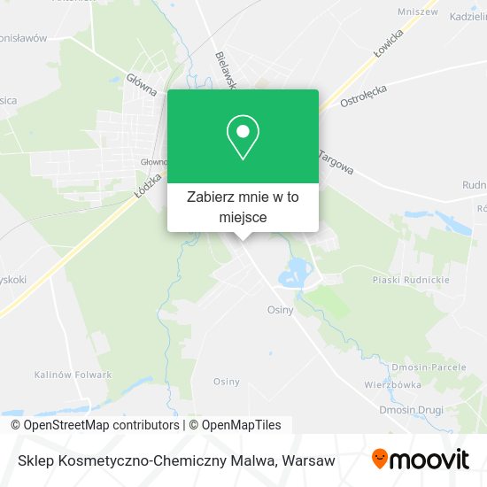 Mapa Sklep Kosmetyczno-Chemiczny Malwa