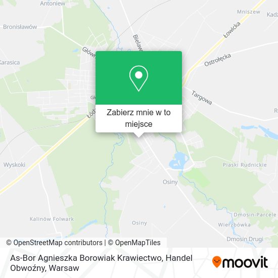 Mapa As-Bor Agnieszka Borowiak Krawiectwo, Handel Obwoźny