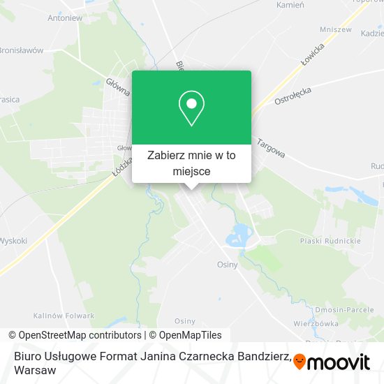 Mapa Biuro Usługowe Format Janina Czarnecka Bandzierz