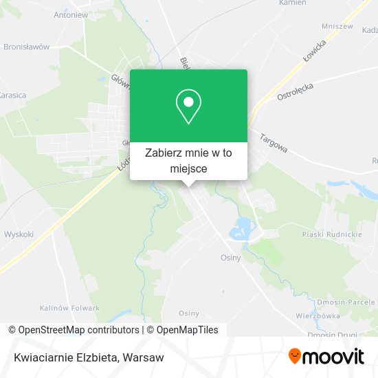 Mapa Kwiaciarnie Elzbieta