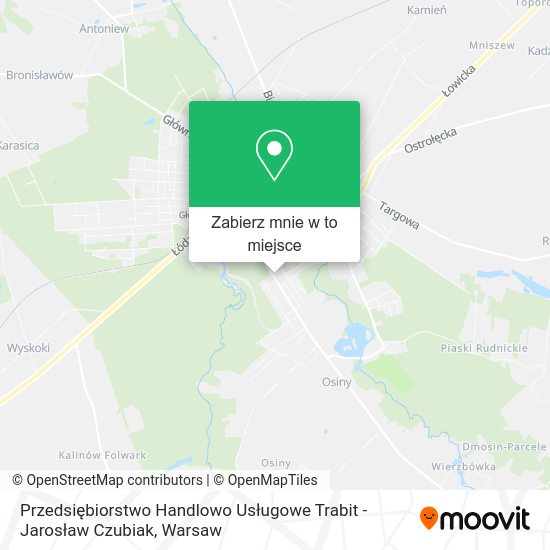 Mapa Przedsiębiorstwo Handlowo Usługowe Trabit -Jarosław Czubiak