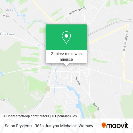 Mapa Salon Fryzjerski Róża Justyna Michalak