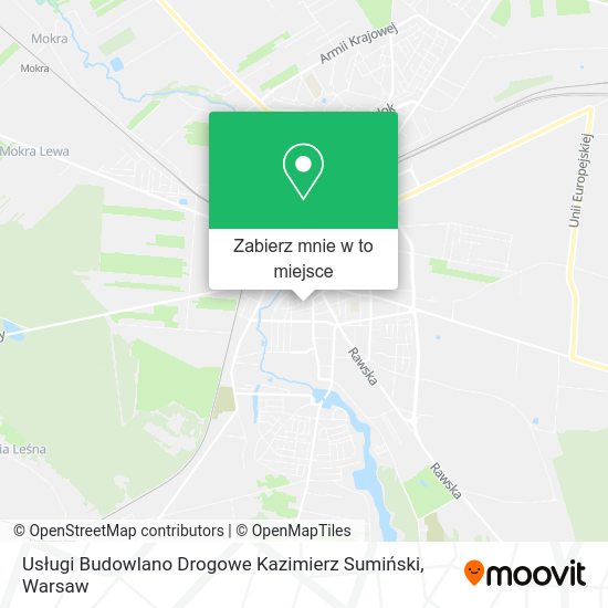 Mapa Usługi Budowlano Drogowe Kazimierz Sumiński