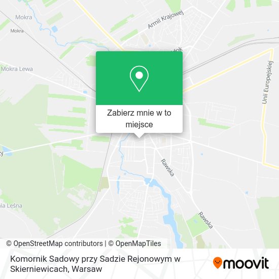 Mapa Komornik Sadowy przy Sadzie Rejonowym w Skierniewicach