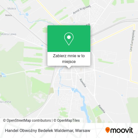 Mapa Handel Obwoźny Bedełek Waldemar