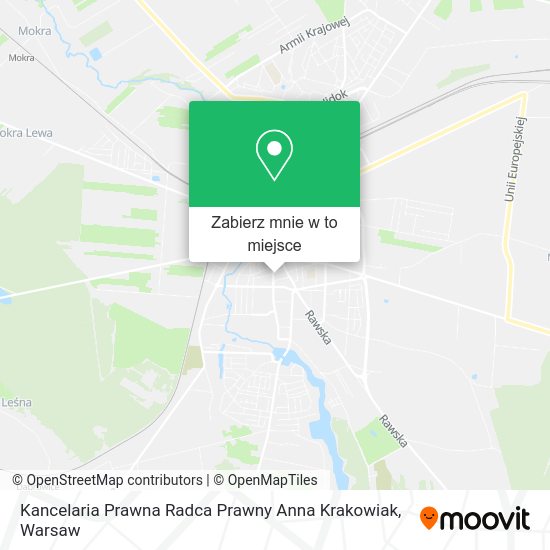 Mapa Kancelaria Prawna Radca Prawny Anna Krakowiak