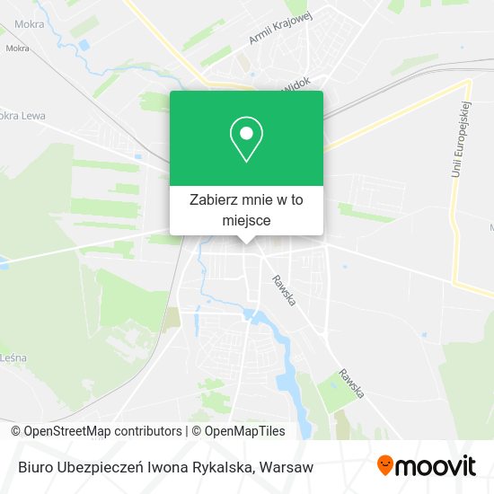 Mapa Biuro Ubezpieczeń Iwona Rykalska