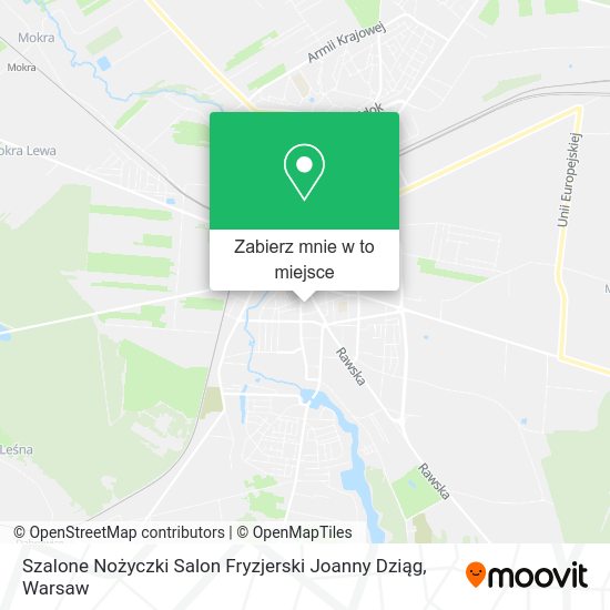 Mapa Szalone Nożyczki Salon Fryzjerski Joanny Dziąg