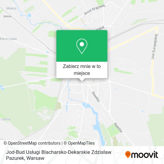 Mapa Jod-Bud Usługi Blacharsko-Dekarskie Zdzisław Pazurek