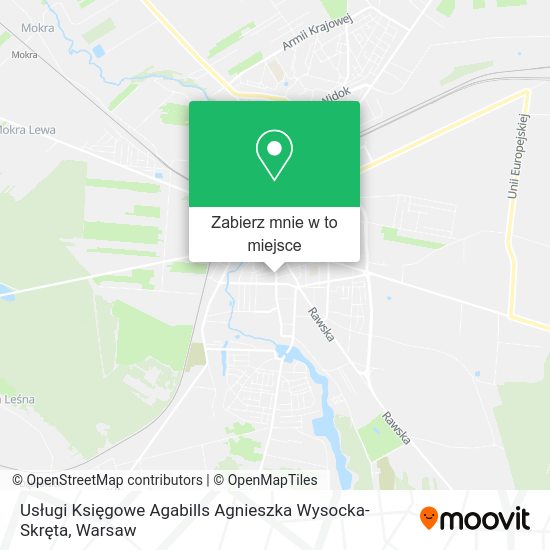 Mapa Usługi Księgowe Agabills Agnieszka Wysocka-Skręta