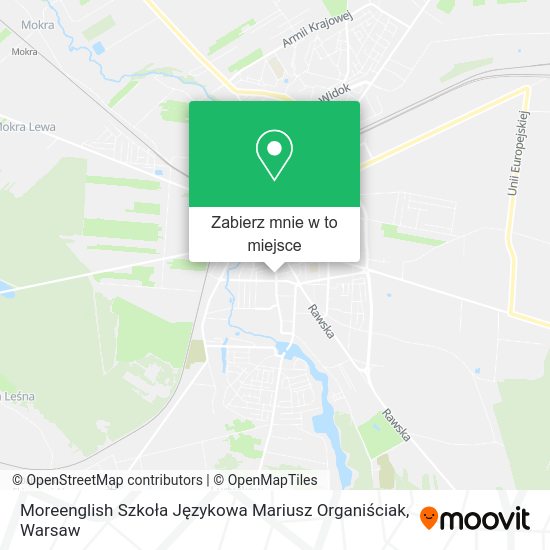 Mapa Moreenglish Szkoła Językowa Mariusz Organiściak