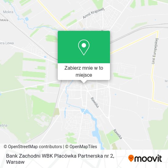 Mapa Bank Zachodni WBK Placówka Partnerska nr 2