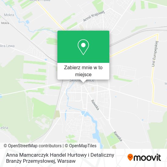 Mapa Anna Mamcarczyk Handel Hurtowy i Detaliczny Branży Przemysłowej