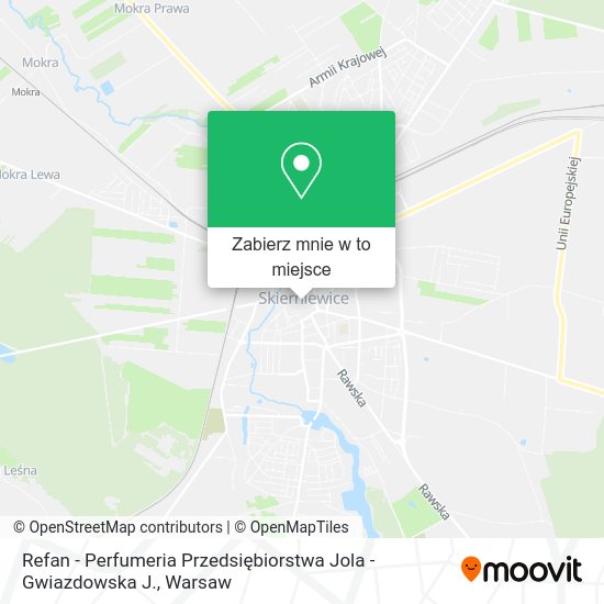 Mapa Refan - Perfumeria Przedsiębiorstwa Jola - Gwiazdowska J.