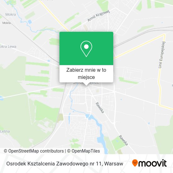 Mapa Osrodek Ksztalcenia Zawodowego nr 11