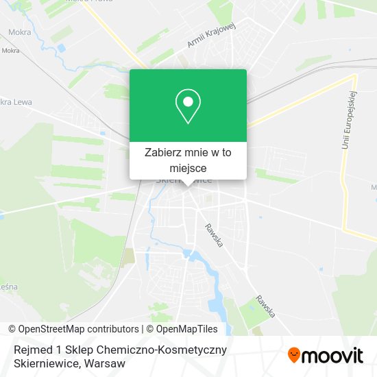 Mapa Rejmed 1 Sklep Chemiczno-Kosmetyczny Skierniewice