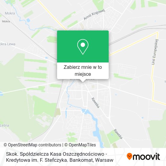 Mapa Skok. Spółdzielcza Kasa Oszczędnościowo - Kredytowa im. F. Stefczyka. Bankomat