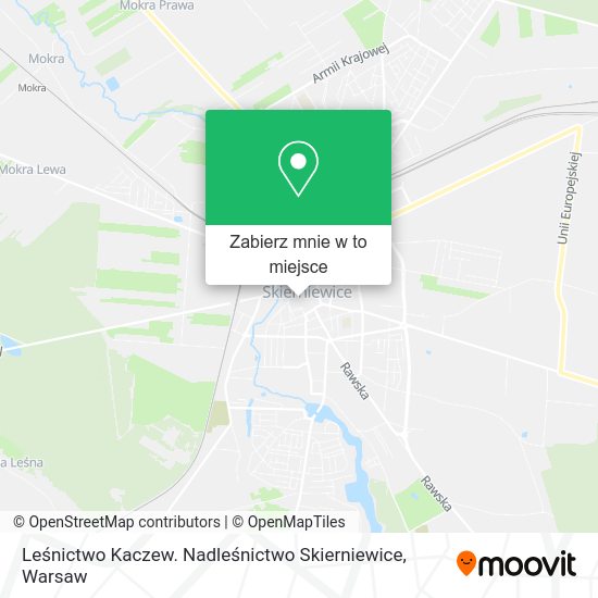 Mapa Leśnictwo Kaczew. Nadleśnictwo Skierniewice