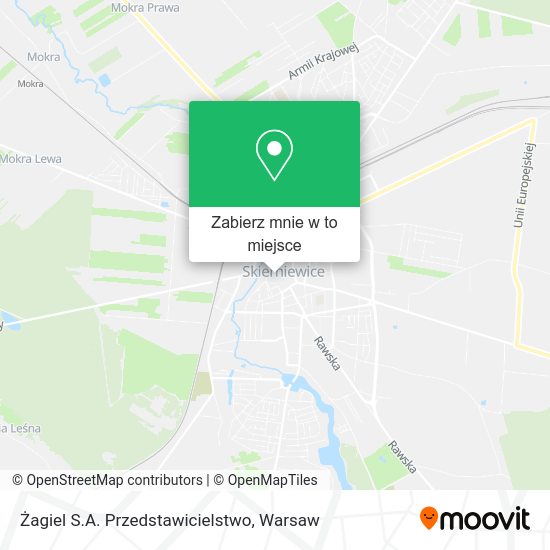 Mapa Żagiel S.A. Przedstawicielstwo