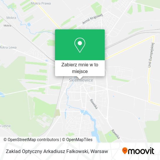 Mapa Zaklad Optyczny Arkadiusz Falkowski