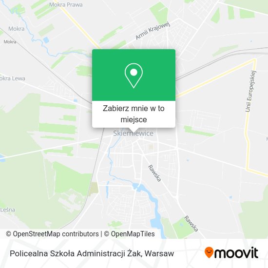 Mapa Policealna Szkoła Administracji Żak