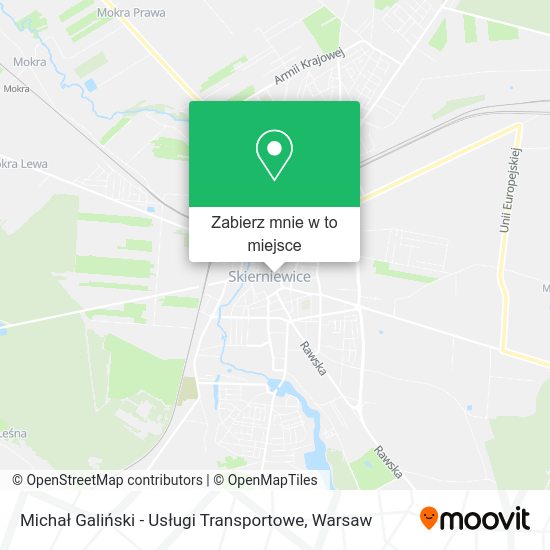 Mapa Michał Galiński - Usługi Transportowe