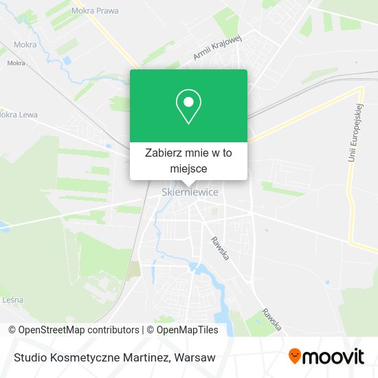 Mapa Studio Kosmetyczne Martinez