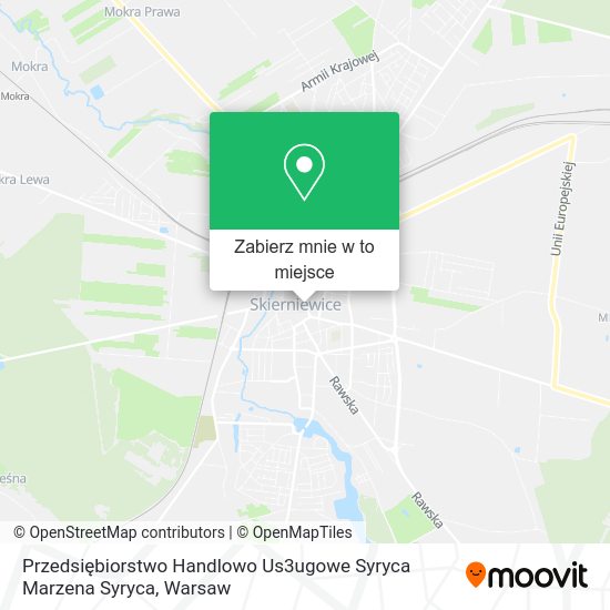 Mapa Przedsiębiorstwo Handlowo Us3ugowe Syryca Marzena Syryca