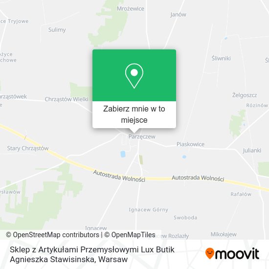 Mapa Sklep z Artykułami Przemysłowymi Lux Butik Agnieszka Stawisinska