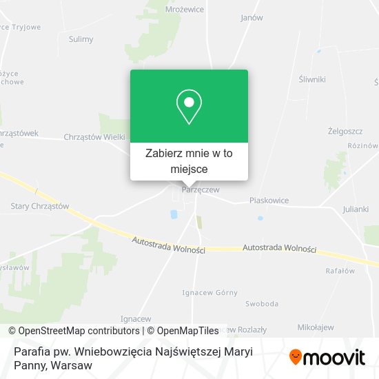 Mapa Parafia pw. Wniebowzięcia Najświętszej Maryi Panny