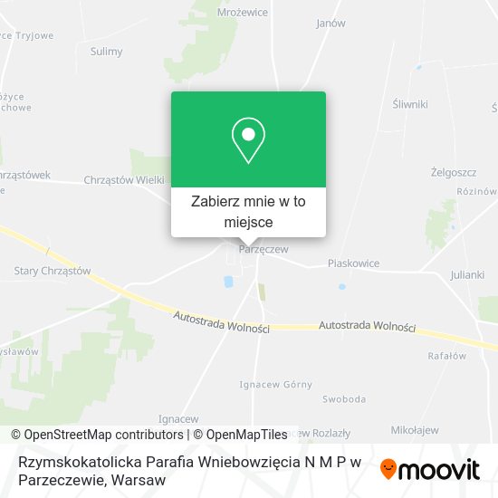 Mapa Rzymskokatolicka Parafia Wniebowzięcia N M P w Parzeczewie