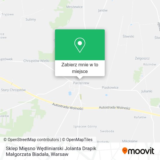 Mapa Sklep Mięsno Wędliniarski Jolanta Drapik Małgorzata Biadała