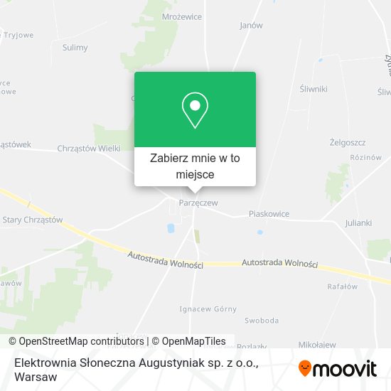 Mapa Elektrownia Słoneczna Augustyniak sp. z o.o.