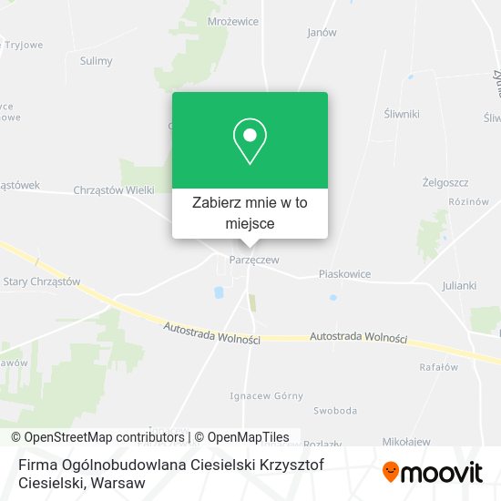 Mapa Firma Ogólnobudowlana Ciesielski Krzysztof Ciesielski