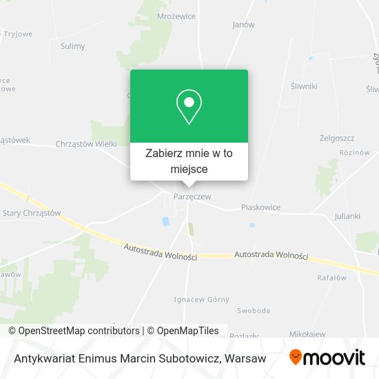 Mapa Antykwariat Enimus Marcin Subotowicz