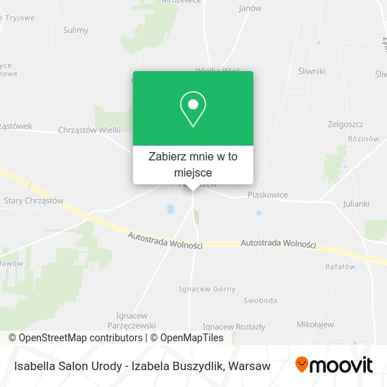 Mapa Isabella Salon Urody - Izabela Buszydlik