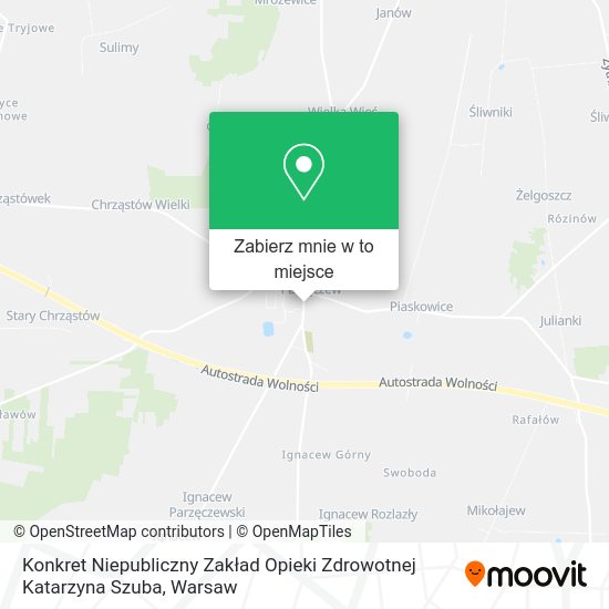 Mapa Konkret Niepubliczny Zakład Opieki Zdrowotnej Katarzyna Szuba