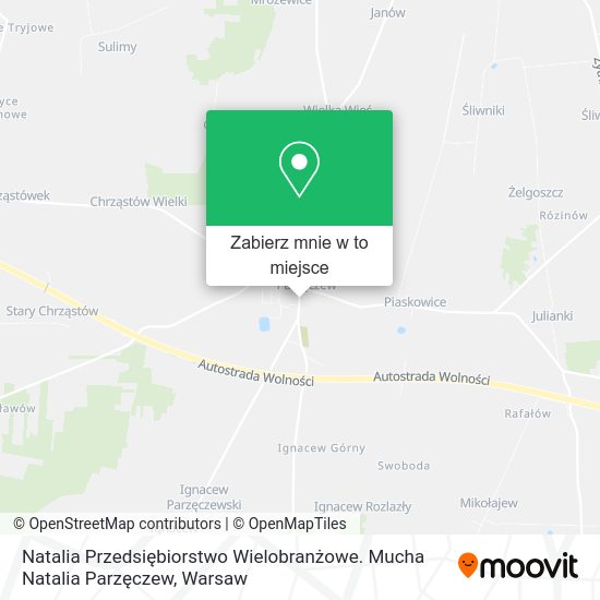 Mapa Natalia Przedsiębiorstwo Wielobranżowe. Mucha Natalia Parzęczew