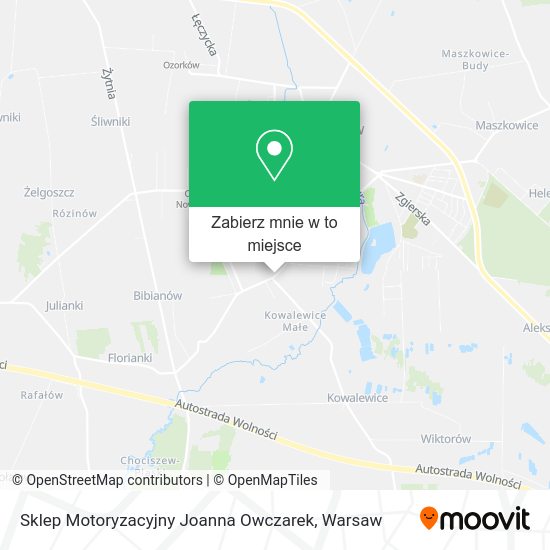 Mapa Sklep Motoryzacyjny Joanna Owczarek