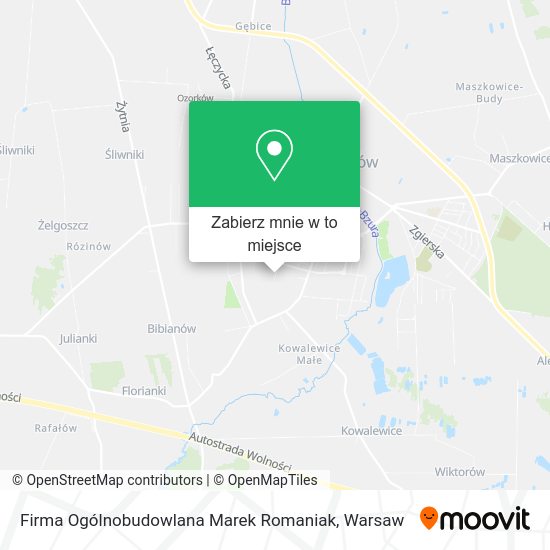 Mapa Firma Ogólnobudowlana Marek Romaniak